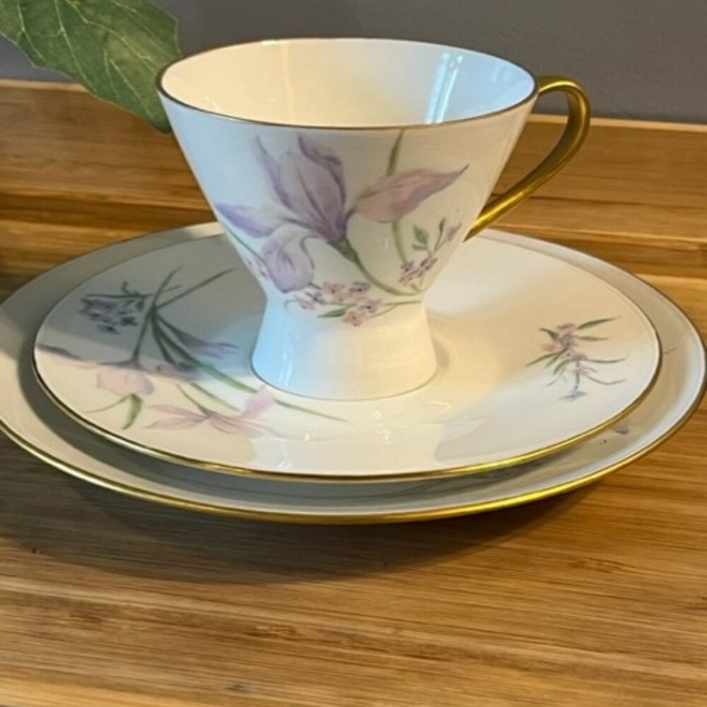 Rosenthal tea cup, saucer dessert plate  Iris design vintage *READ*